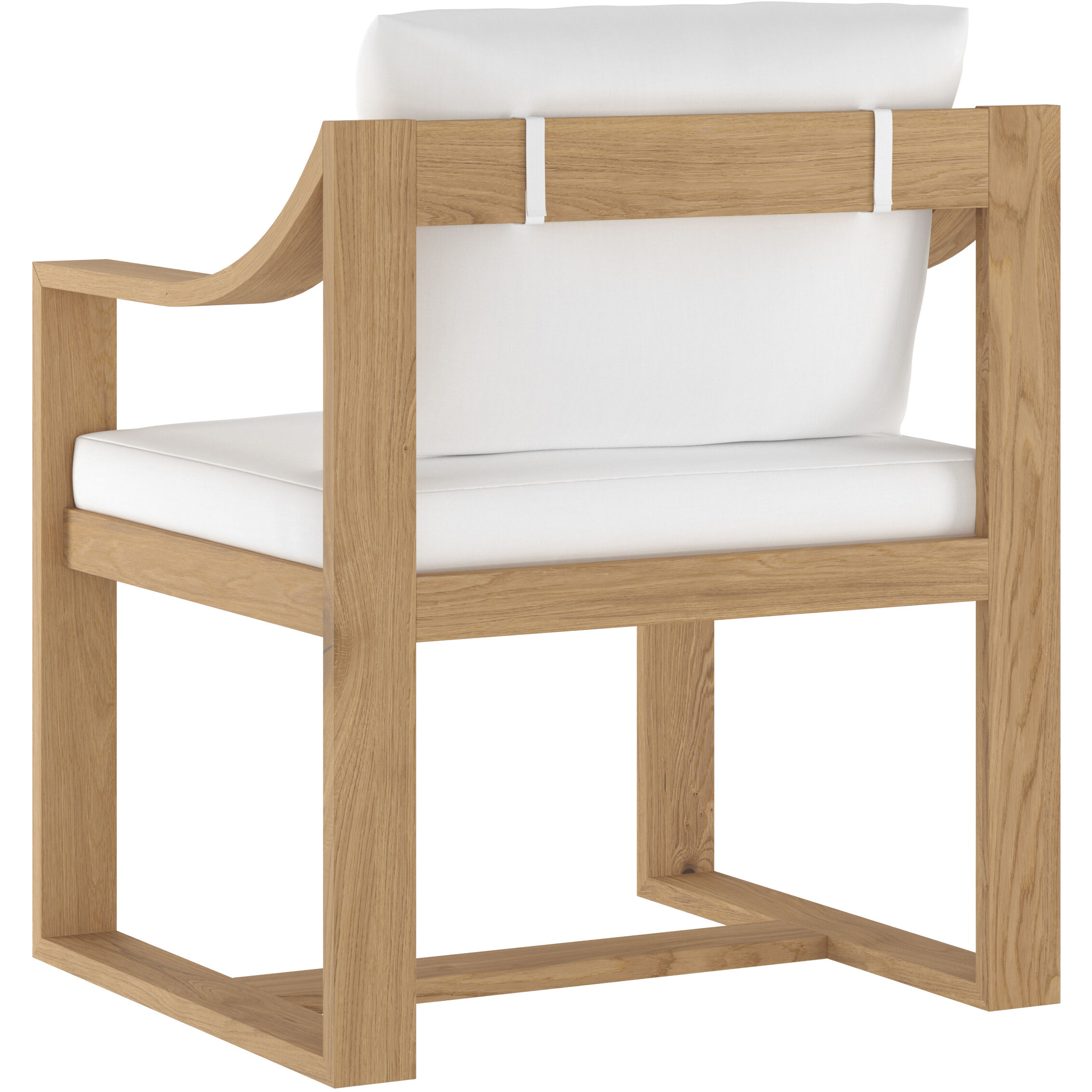 Tahiti Stinson White Outdoor Dining Armchair